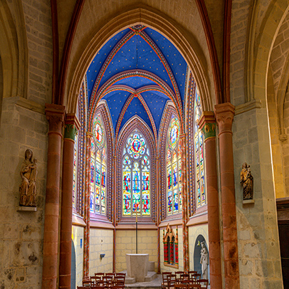 Chapelle axiale Notre Dame reconstruite au XV décorée au XIX restaurée en 2019 cathédrale Saint Etienne à Saint-Brieuc